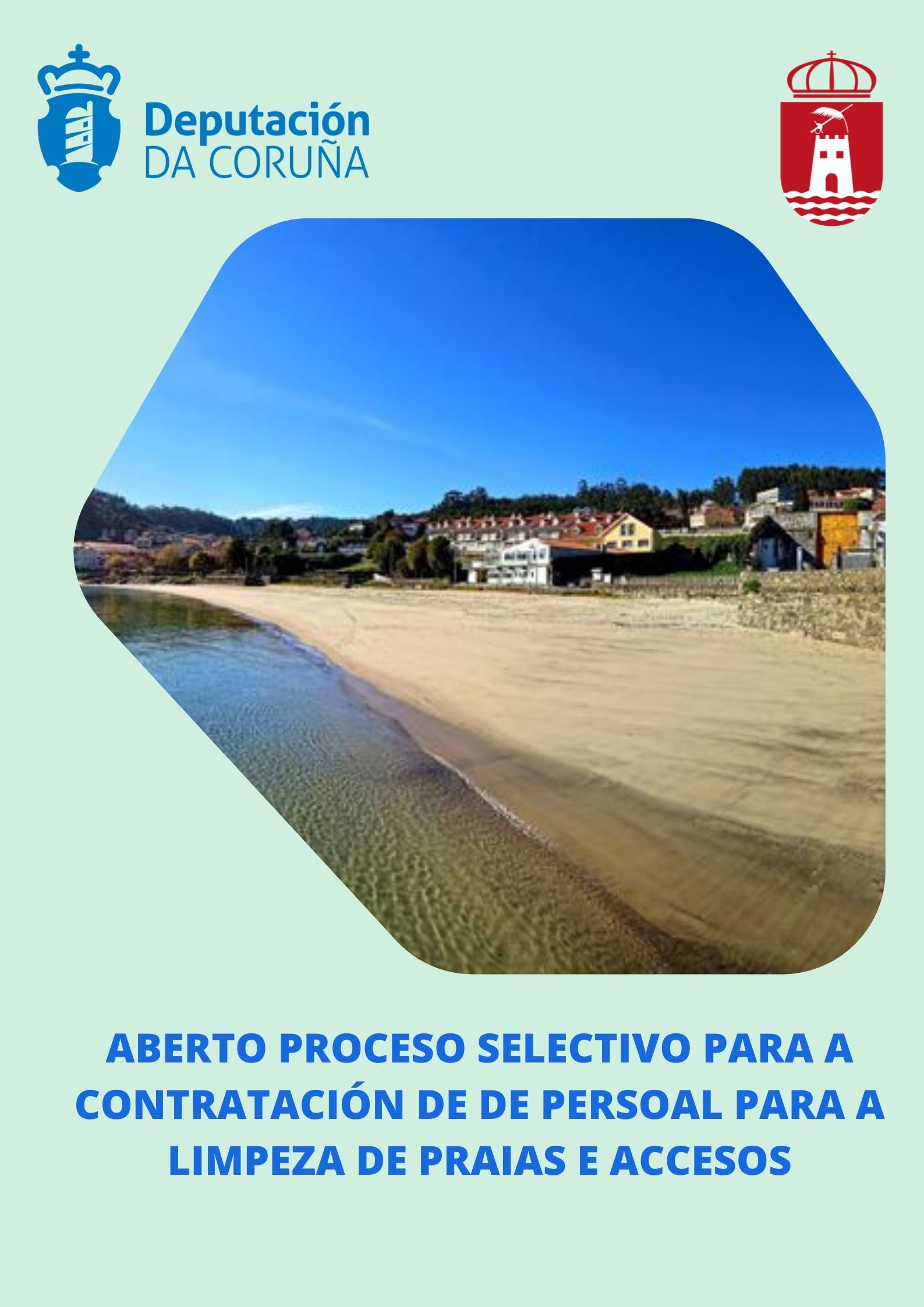 Aberto proceso selectivo para a contratación de persoal para a limpeza de praias e accesos